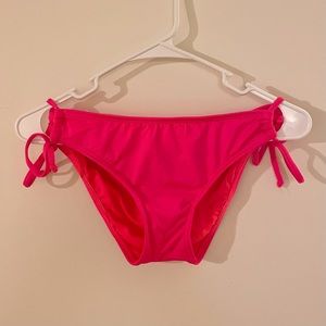 Hot pink string bikini bottoms